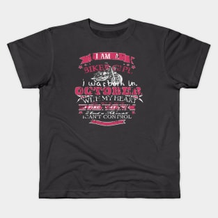 biker girl Kids T-Shirt